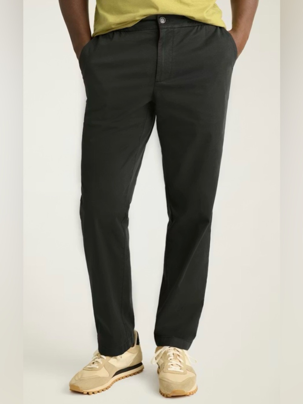 Bonobos Navigator Pants Organic Cotton Stretch Elastic Drawstring Waist Black M